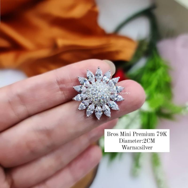 Bross mini Zirconia,bros mini swaroski high quality,bros kecil swaroski,bros dagu kecil-#K