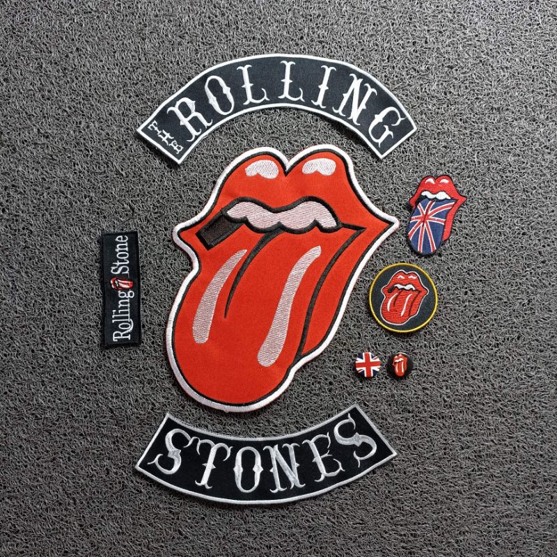 BACKPATCH BORDIR ROLLING STONES SATU PAKET PATCH EMBLEM BORDIR