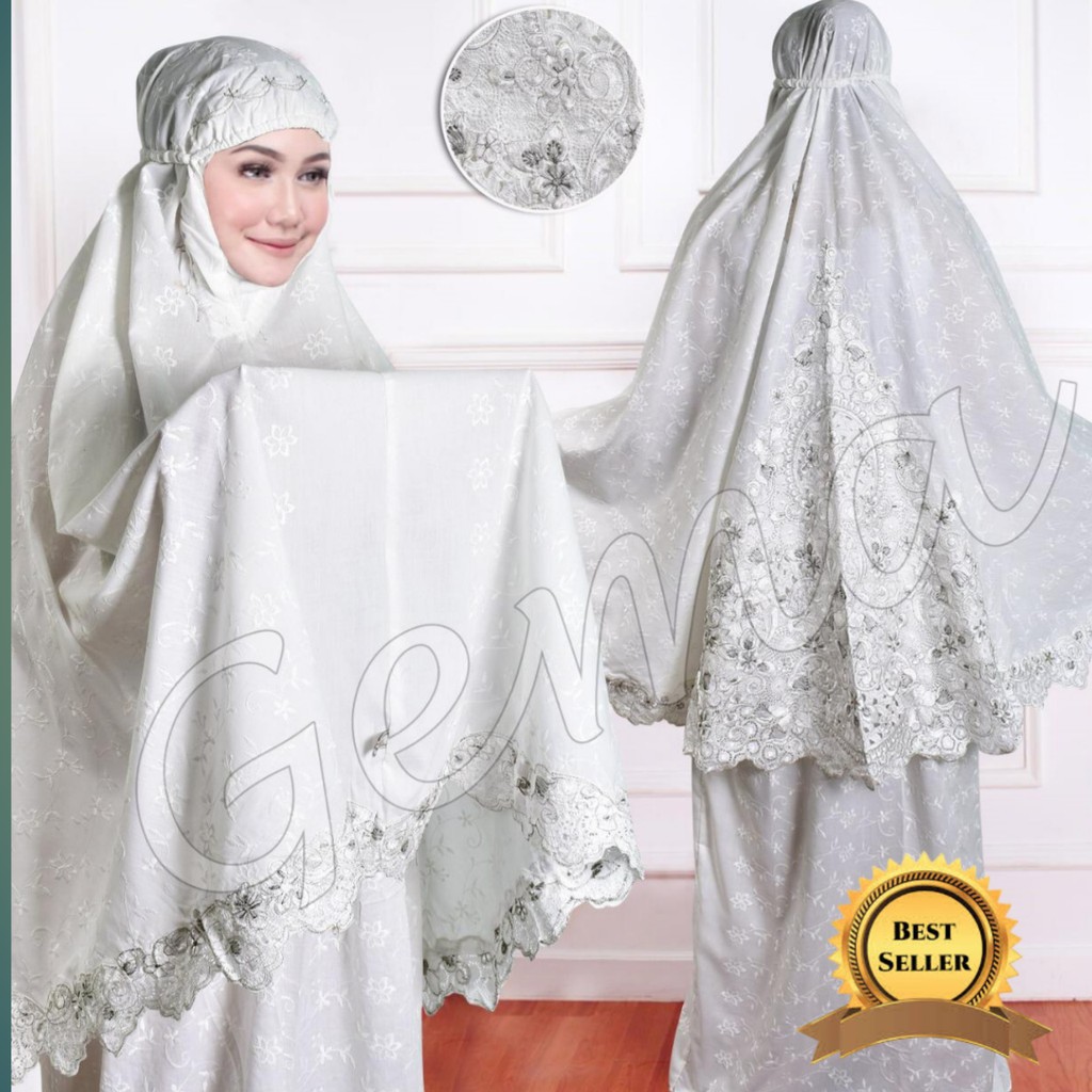 mukena punggung silver maya/mukena bahan katun paris/bisa bayar ditempat/COD