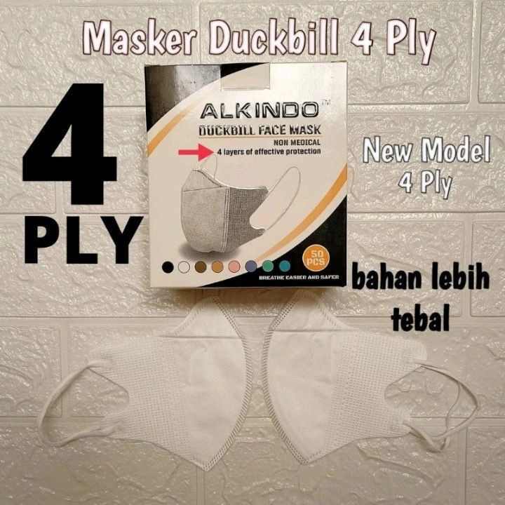 masker ALKINDO Face mask Ccare Duckbill Mask isi 50pcs Harga Murah  putih / hitam / kawat