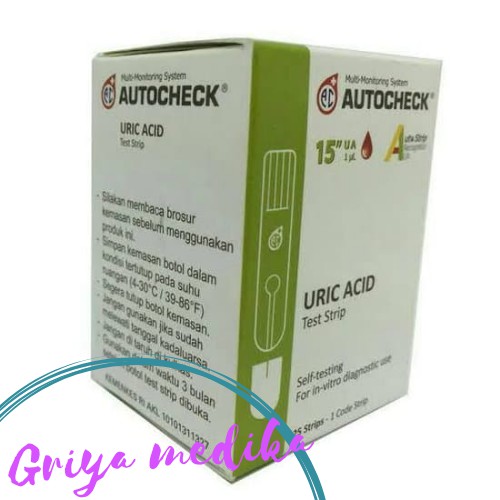 STRIP AUTOCHECK Uric Acid/Asam Urat - ISI 25 STRIP