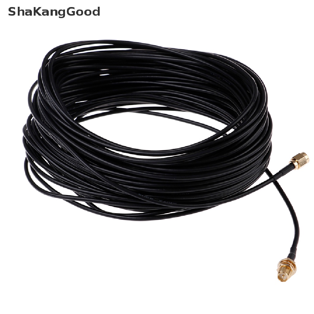 Skid 1PC Kabel extension Antena router WiFi RG174 RP-SMA male Ke female Panjang 20m