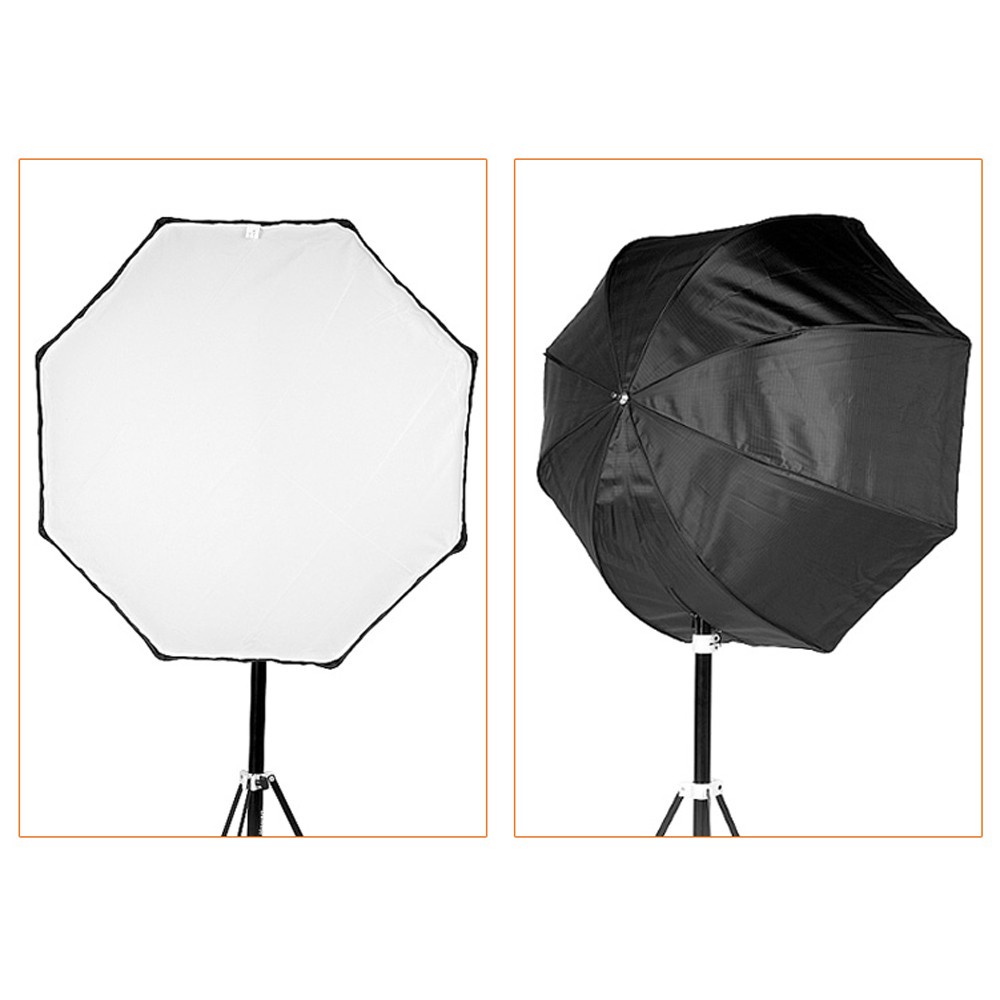 GS8 Payung Octagon Softbox Reflektor 80CM untuk Flash Speedlight TaffSTUDIO LD-TZ207 Black/Silv