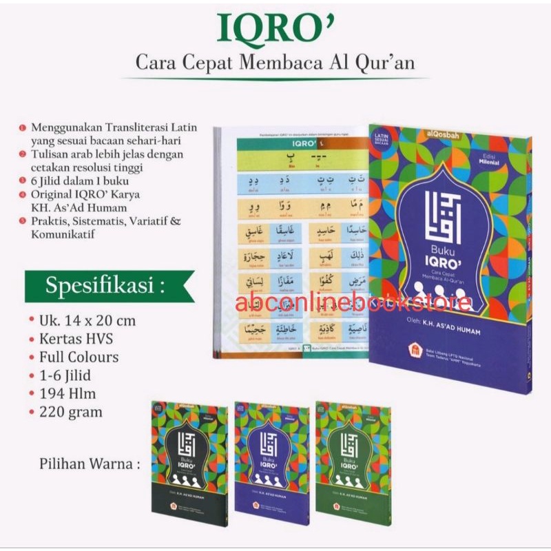 Jual Iqro Milenial Terbaru Dilengkapi Latin Cara Baca Isi Jilid S D Ukuran A Shopee