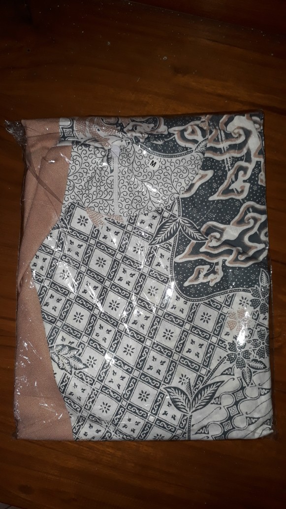 Tey-17 Batik Wanita Asj Sa Hrb026 Kenongo Kemeja Tosca Pendek