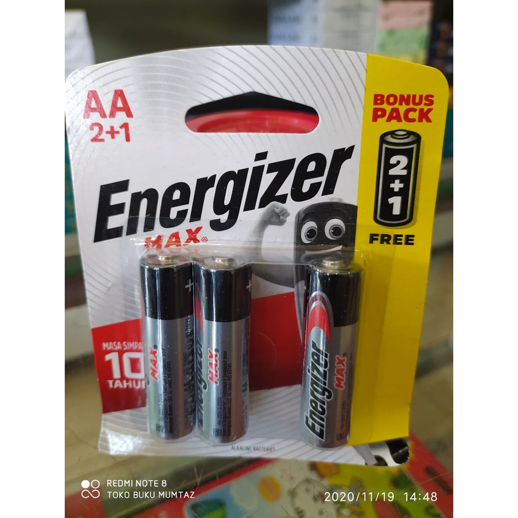 

Baterai AA Energizer (1 Pack isi 3)