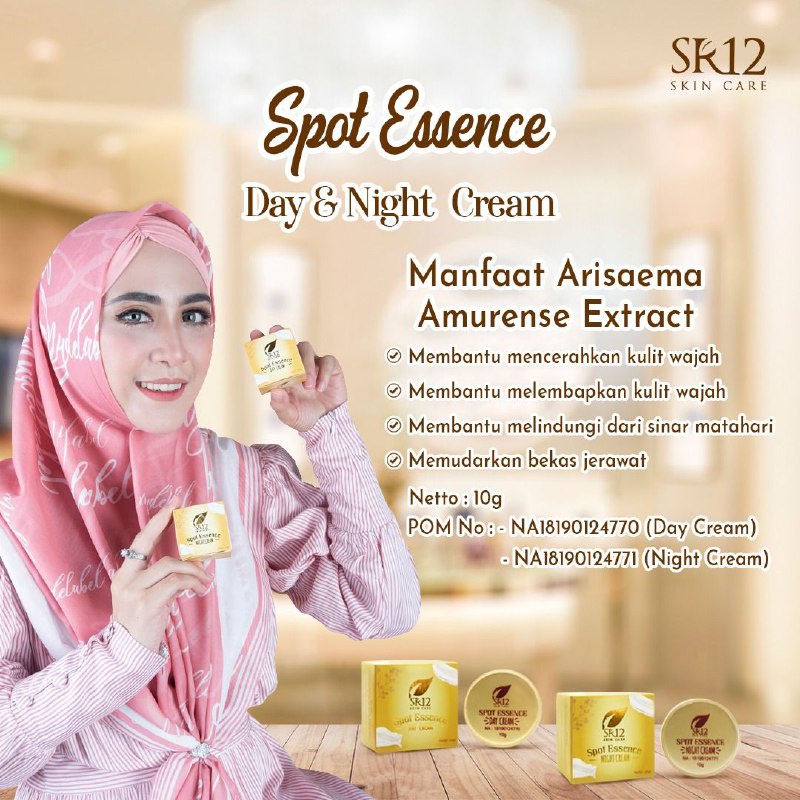 SPOT ESSENCE DAY &amp; NIGHT CREAM SR12 | TUMPAS BEKAS JERAWAT | FLEK HITAM &amp; NODA WAJAH | STANDAR BPOM