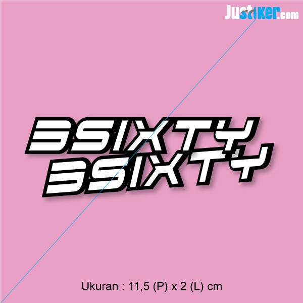 3Sixty Logo Frame Sticker. 360 Threesixty Sepeda Lipat