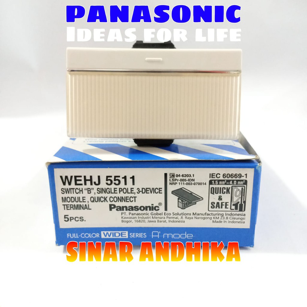 MATA SAKLAR BESAR 1 ARAH 3 DEVICE PUTIH A MODE PANASONIC WEHJ 5511