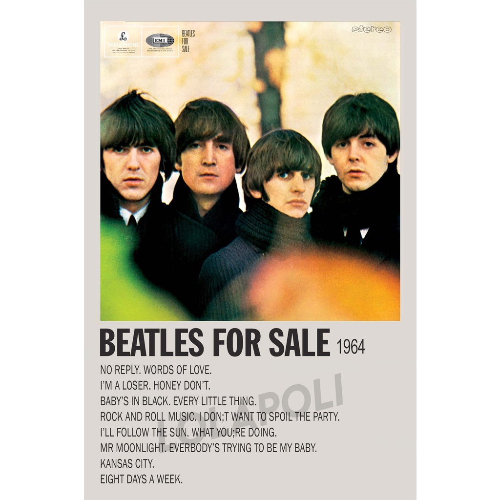 Poster Cover Album Beatles For Sale - The Beatles