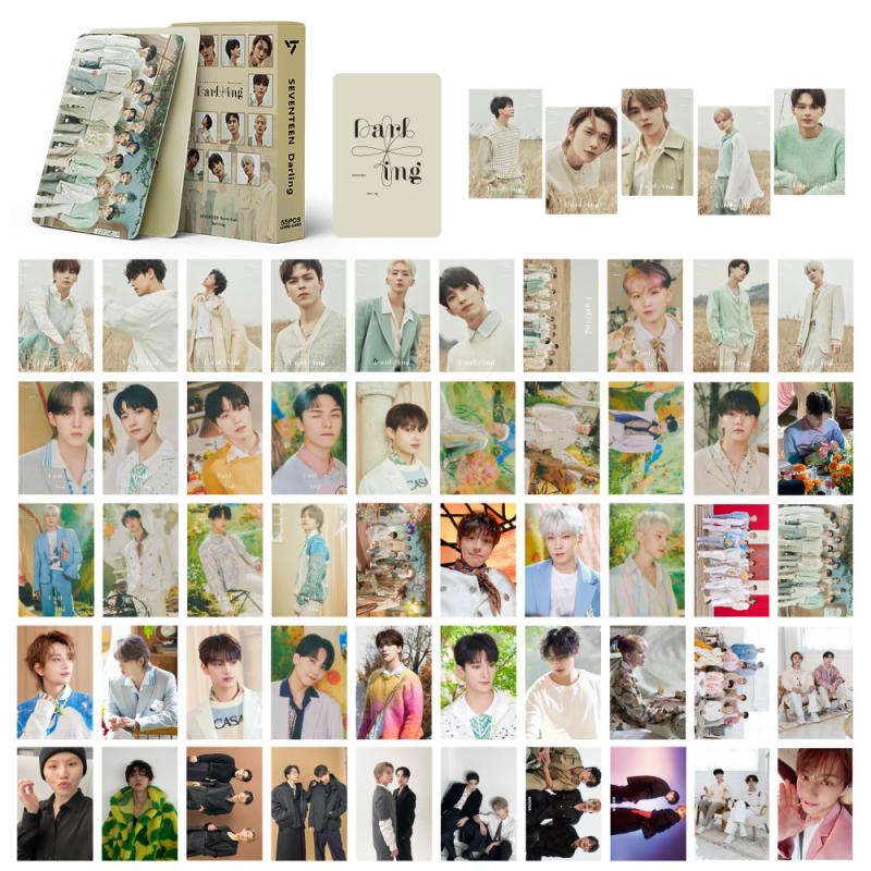 55pcs Kartu Lomo Foto Kpop SEVENTEEN Album Untuk Koleksi