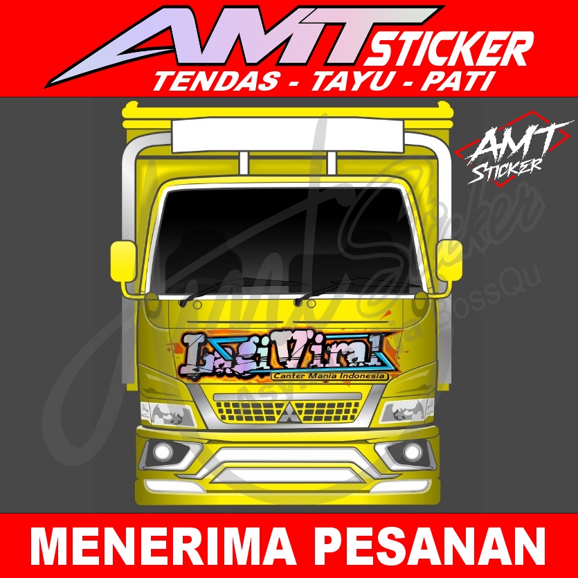 [HOLOGRAM] STICKER KABIN DEPAN HOLOGRAM TRUK CANTER