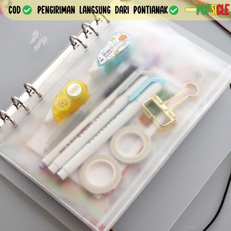 

Kantong Binder Flashee Zipper Binder A6 6 Ring Multifungsi Kantong Zipper Multifungsi Kantong Pengaturan Keuangan