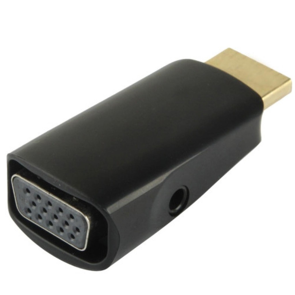 Taffware Adapter MD 07 HDMI ke VGA&amp;AUX Multifungsi Terbaru Transfer Video 1080P Lagu Serbaguna