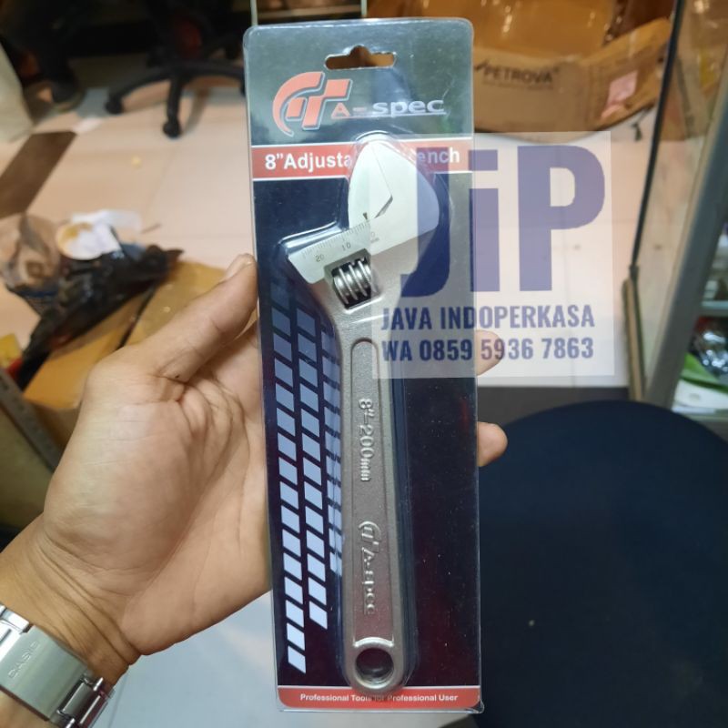 kunci inggris 8 inch A-SPEC