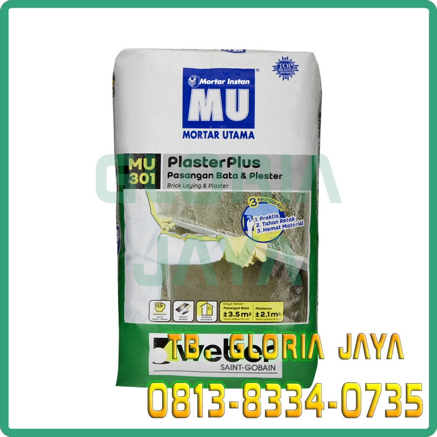 semen mortar utama mu 301 untuk plester