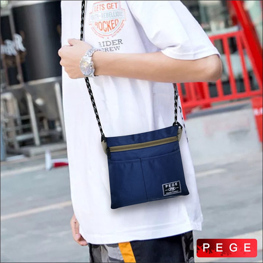 Slingbag Bahu Tas Slempang PEGE Casual Model Simpel Kekinian - PG 8911