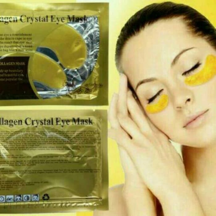 [ISI 10 PCS] Collagen Crystal Eye Mask - Gold Eye Masker Mata - 10pcs