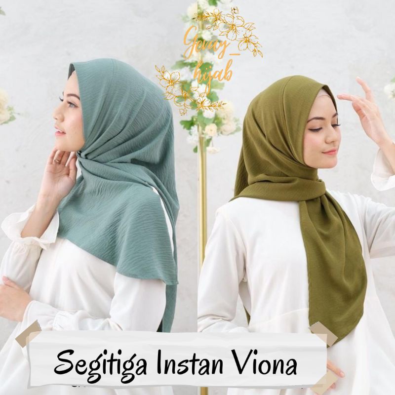 SEGITIGA INSTAN VIONA / JILBAB SEGITIGA / HIJAB SEGITIGA / JILBAB INSTAN /JILBAB CRINCLE AIRFLOW / SEGITIGA INSTAN