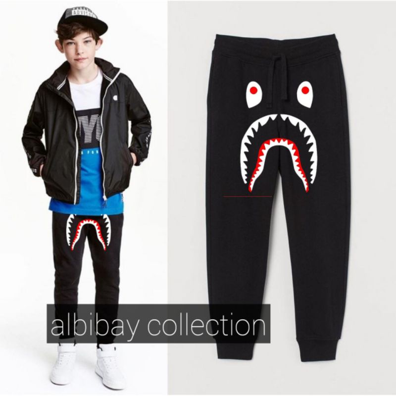 Celana Jogger Anak Laki Laki Bape Shark