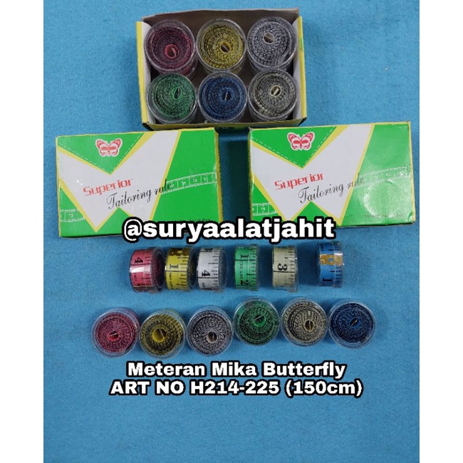 Meteran Mika Butterfly ART NO H214-225 (150cm) =rp.4.000/ 1pcs