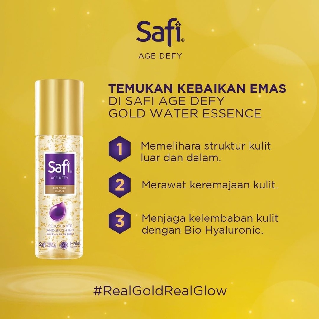 ⭐️ Beauty Expert ⭐️ Safi Age Defy Gold Water Essence 30ml  Safi Age Defy Gold Water Essence 100ml