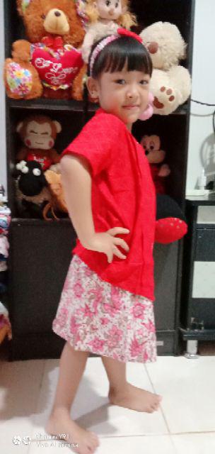 Kebaya Kutubaru Batik Anak Merah