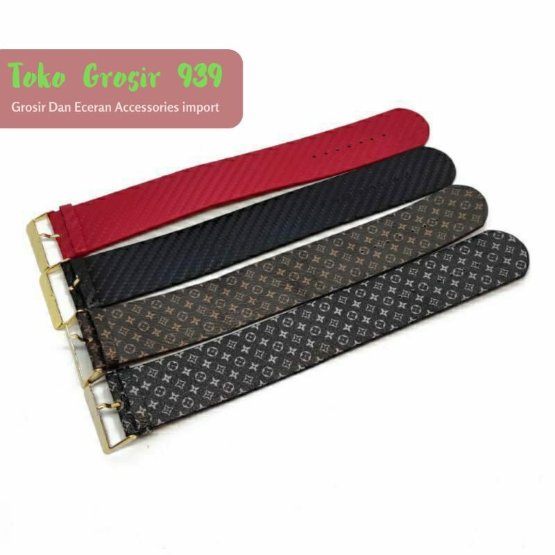 Gelang sabuk kulit 2cm bahan gelang emas