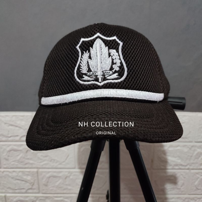 Topi SECURITY/SATPAM ORI Terbaru Coklat Tua Jaring Custom Nama Dan Nama PT Request