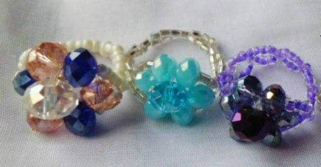 Cincin Kristal Cincin Manik Cincin Payet Cincin Bunga Cincin Handmade Murah