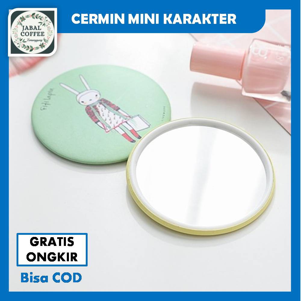 Cermin Bulat Karakter / Kaca Cermin Make Up / Cermin Mini Bulat J72