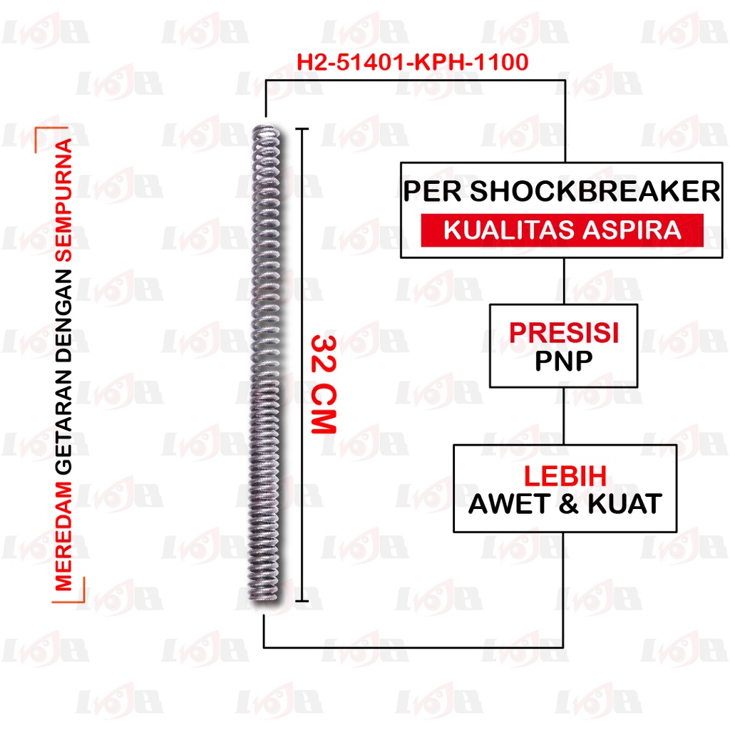 Aspira Per Shock Depan Karisma Revo Supra Suspensi Spring Front Shockbreaker Peredam Kejut Motor