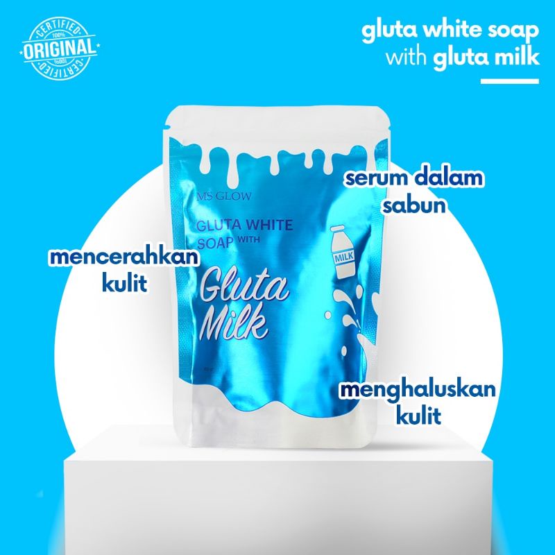 MS Glow Gluta White Soap with Milk | Sabun Gluta Milk MS Glow ORIGINAL sabun mandi halal BPOM bisa cod