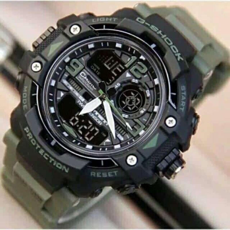 Original JAM TANGAN CASIO G SHOCK GWN 8600 TALI HIJAU ARMY Premium Kekinian