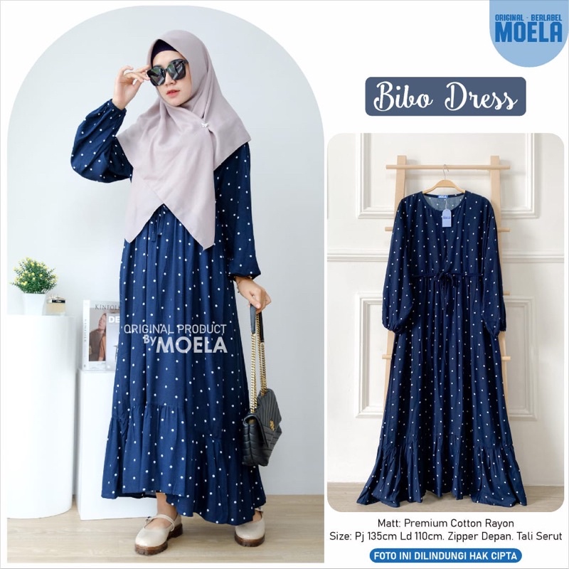 Bibo Dress Gamis Ld 110 by Original Moela Berlabel