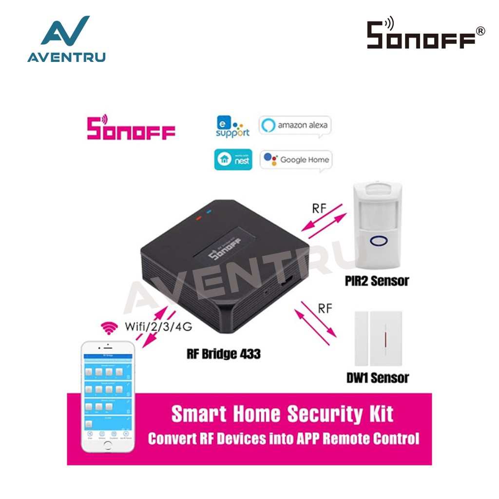 Sonoff RF Bridge 433Mhz WiFi Remote 433 Mhz Smart Home