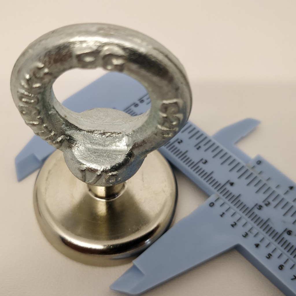 LEBIH KUAT Original Fishing Magnet D42mm Neodymium 78Kg memancing pancing logam di sungai atau laut