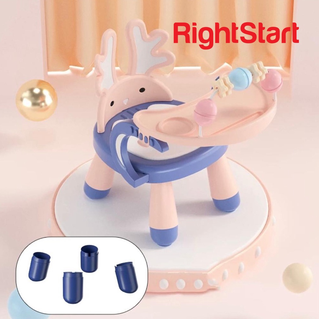 RIGHT START HIGH CHAIR 2381 3IN1 DEER CHAIR WITH TOYS - KURSI MAKAN BAYI ada mainan