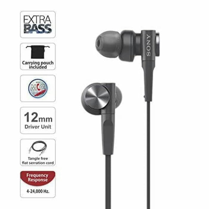 Earphone Sony extra bass MDR-XB55AP With Mic garansi resmi / original