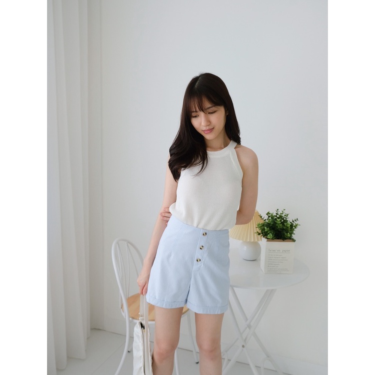 Kadaka B-0118 Stripes Short Pants with Kacamata Face Shield