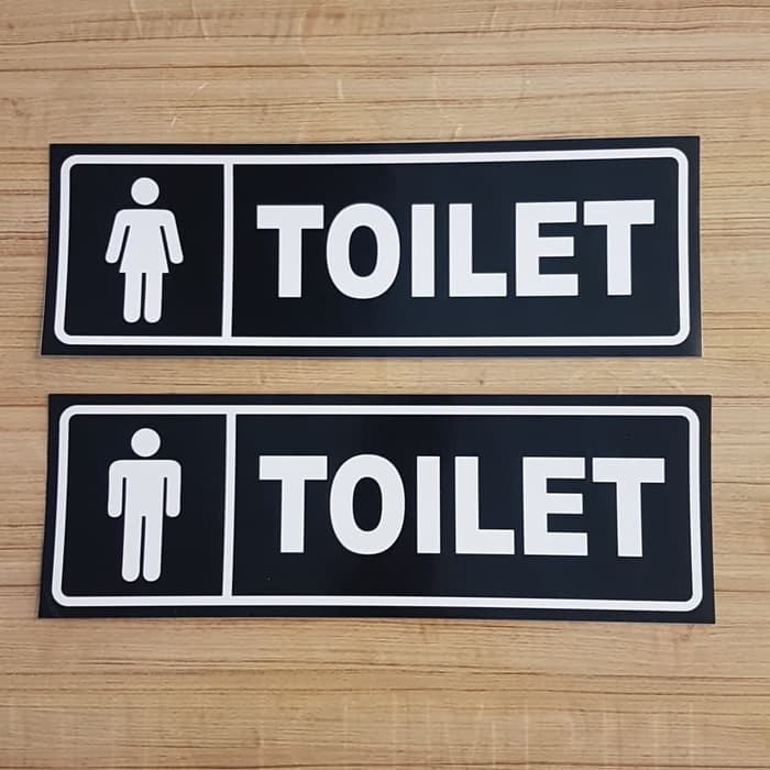 Jual Sign Label Sticker K3 Rambu Toilet Pria Atau Wanita Ukuran 10x30cm Shopee Indonesia 2839