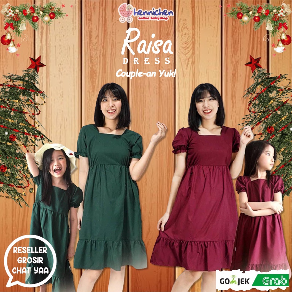 PROMO IMLEK 7.7 PREMIUM DRESS COUPLE MAMA DAN ANAK MOM AND ME DRESS NATAL