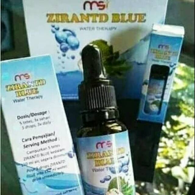 

Air minum kesehatan zirant blue MSI satu paket isi 4 botol +pin