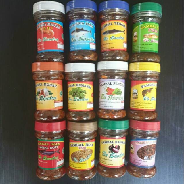 

Aneka Sambal Bu Sandra / Sambel Bawang/Teri/Peda/Rica Tuna/Kemangi