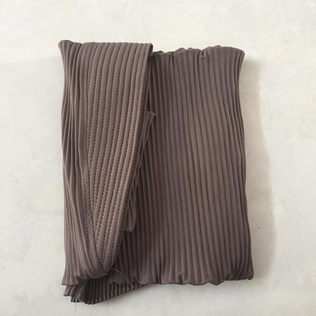 Jilbab Instan Plisket Jersey Naqita Ori Shakina Hijab-MOCCA TANAH