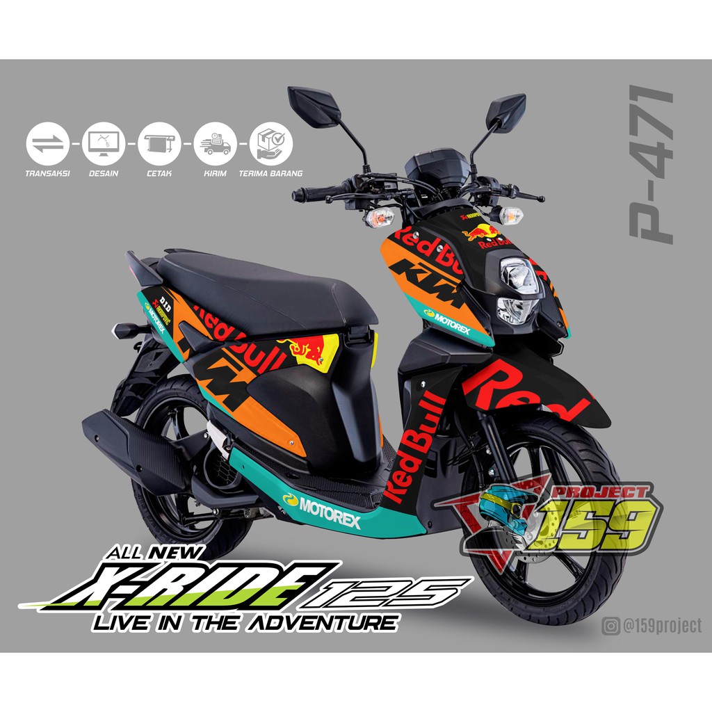 Sticker Decal All New XRide 125 - Project 471 Red Bull KTM Racing