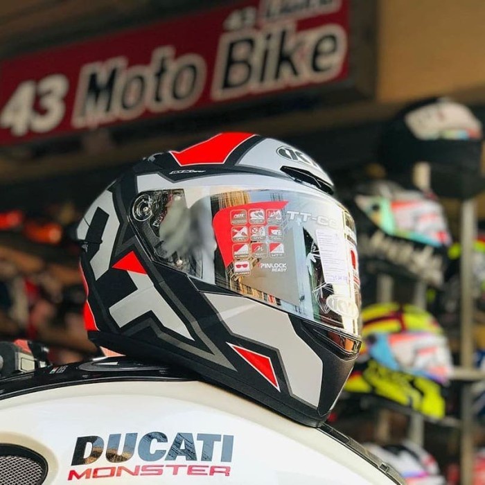 Helm KYT TT Course electron black red flat ttcourse nfr