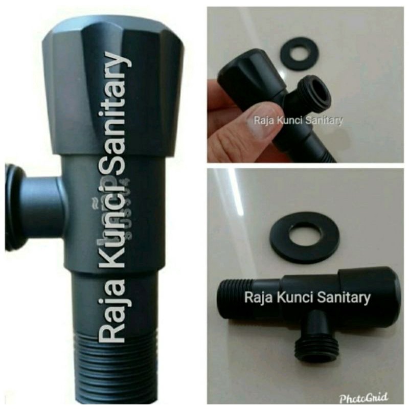 Paket Lengkap Kitchen Sink Onan 8245 Hitam Black + Kran Kotak Segi Panas Dingin Hitam Black/Stainless