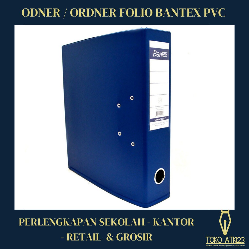 Odner / Ordner / Otner / Orgenizer Merk Bantex Folio 7cm Hitam Biru