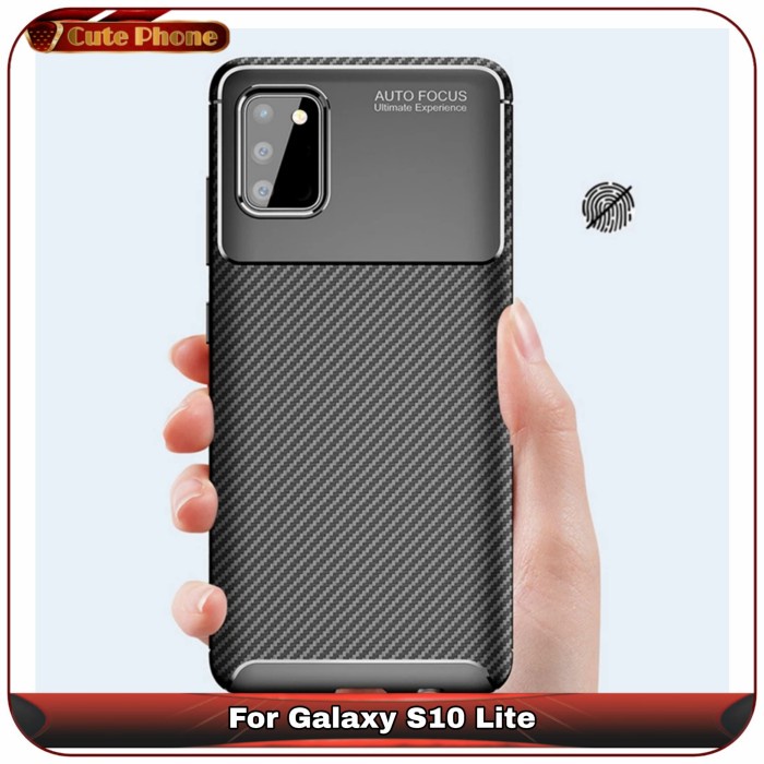 Casing Soft Case Samsung Galaxy S10 Lite Original Autofocus Carbon